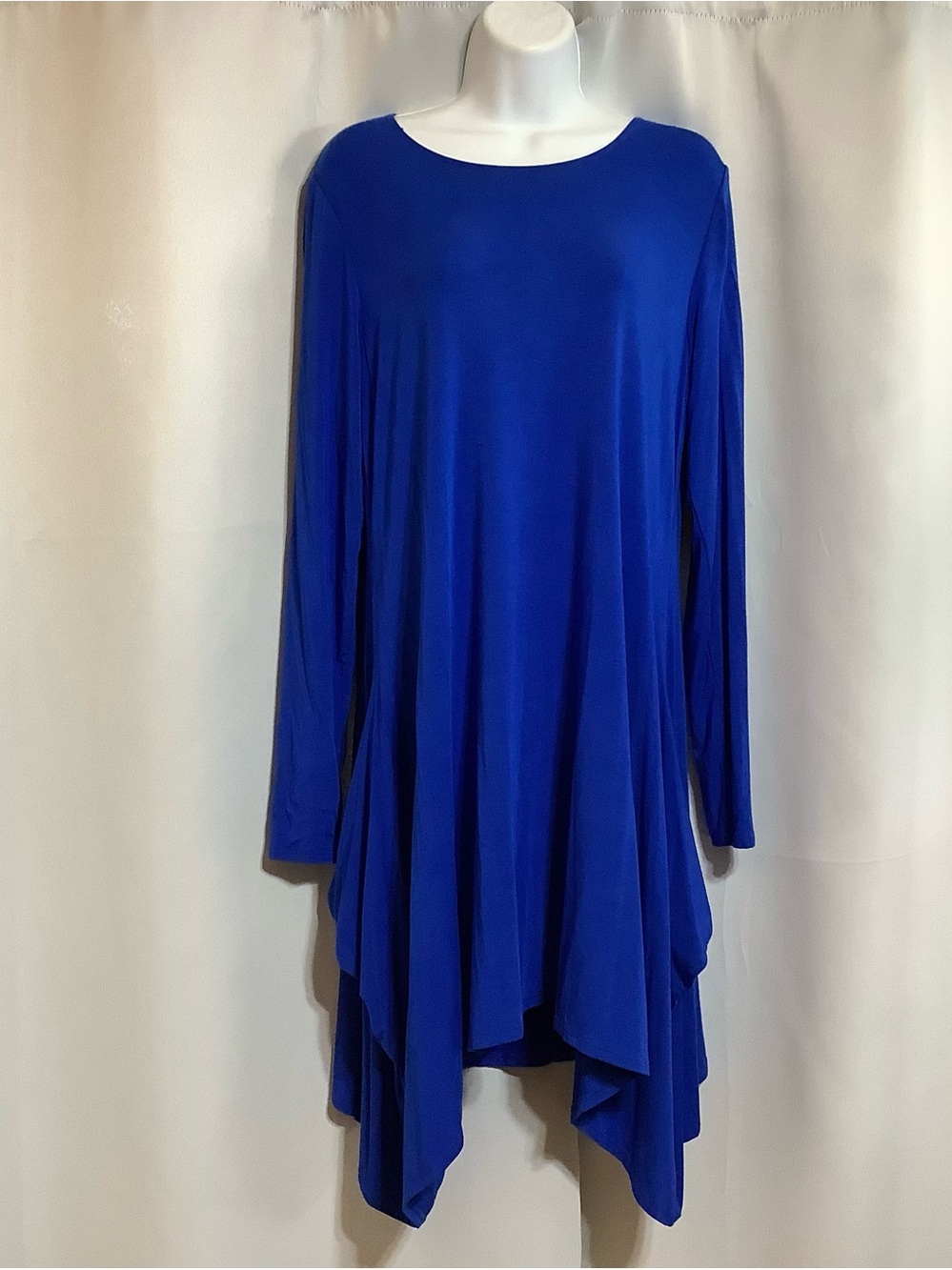 Rapz Royal Blue Long Sleeve Asymmetrical Tunic Top Women’s Size XL